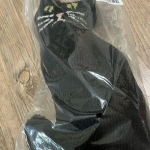 Halloween black cat pillow